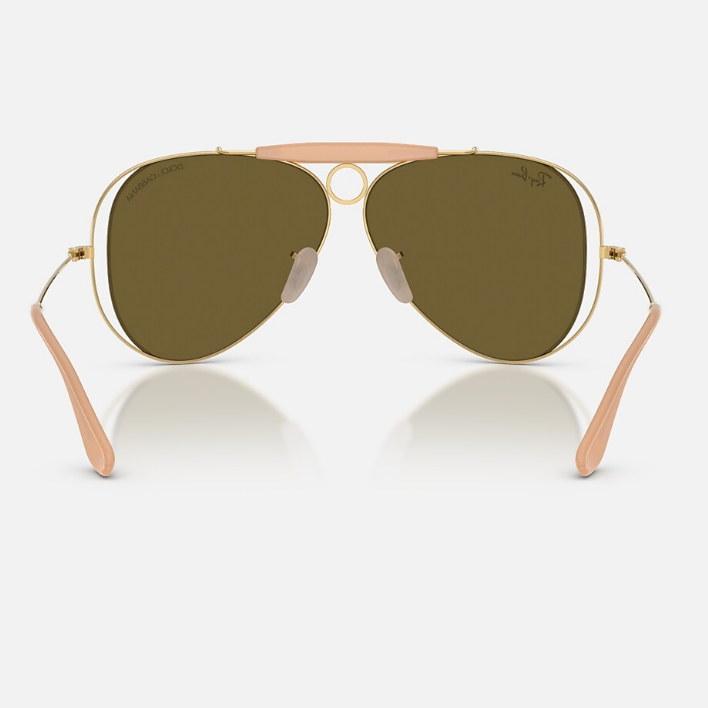 Ray Ban Women Pilot Frame Vintage Gold Sunglasses