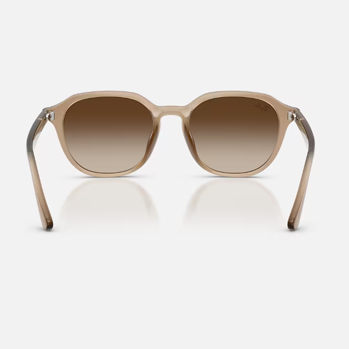 Ray Ban Women Square Frame Polished Turtledove Sunglasses