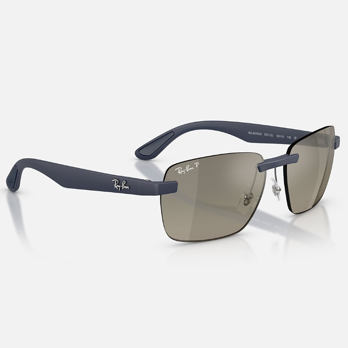 Ray Ban Women Irregular Frame Sand Dark Blue Sunglasses