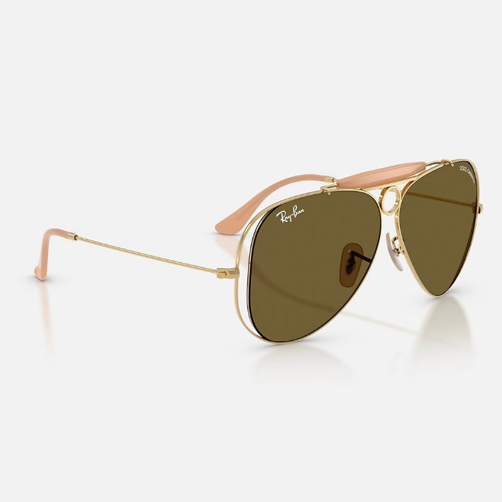 Ray Ban Women Pilot Frame Vintage Gold Sunglasses