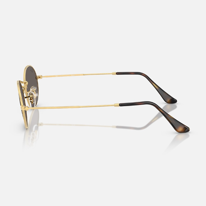 Ray Ban Men Oval Frame Golden Tan Sunglasses