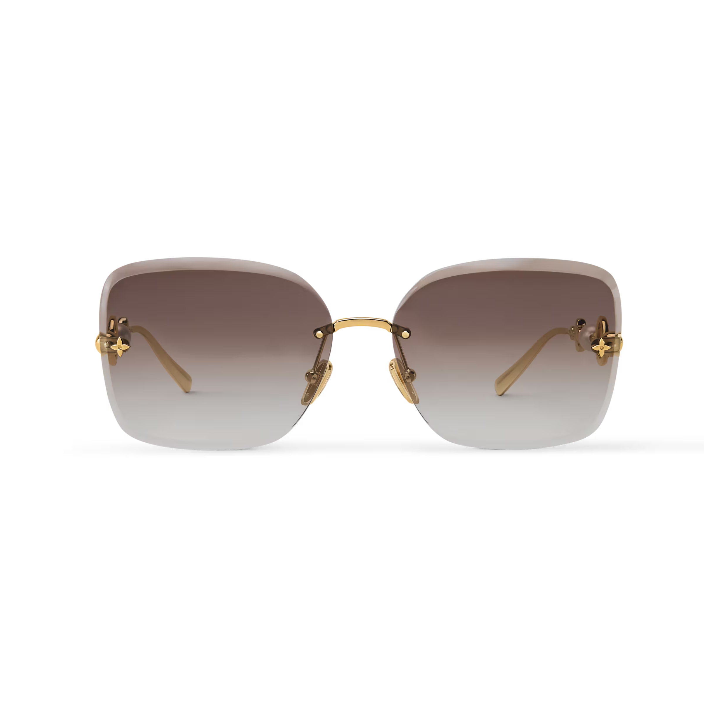 Louis Vuitton Women Square Frame Deep Gold Sunglasses