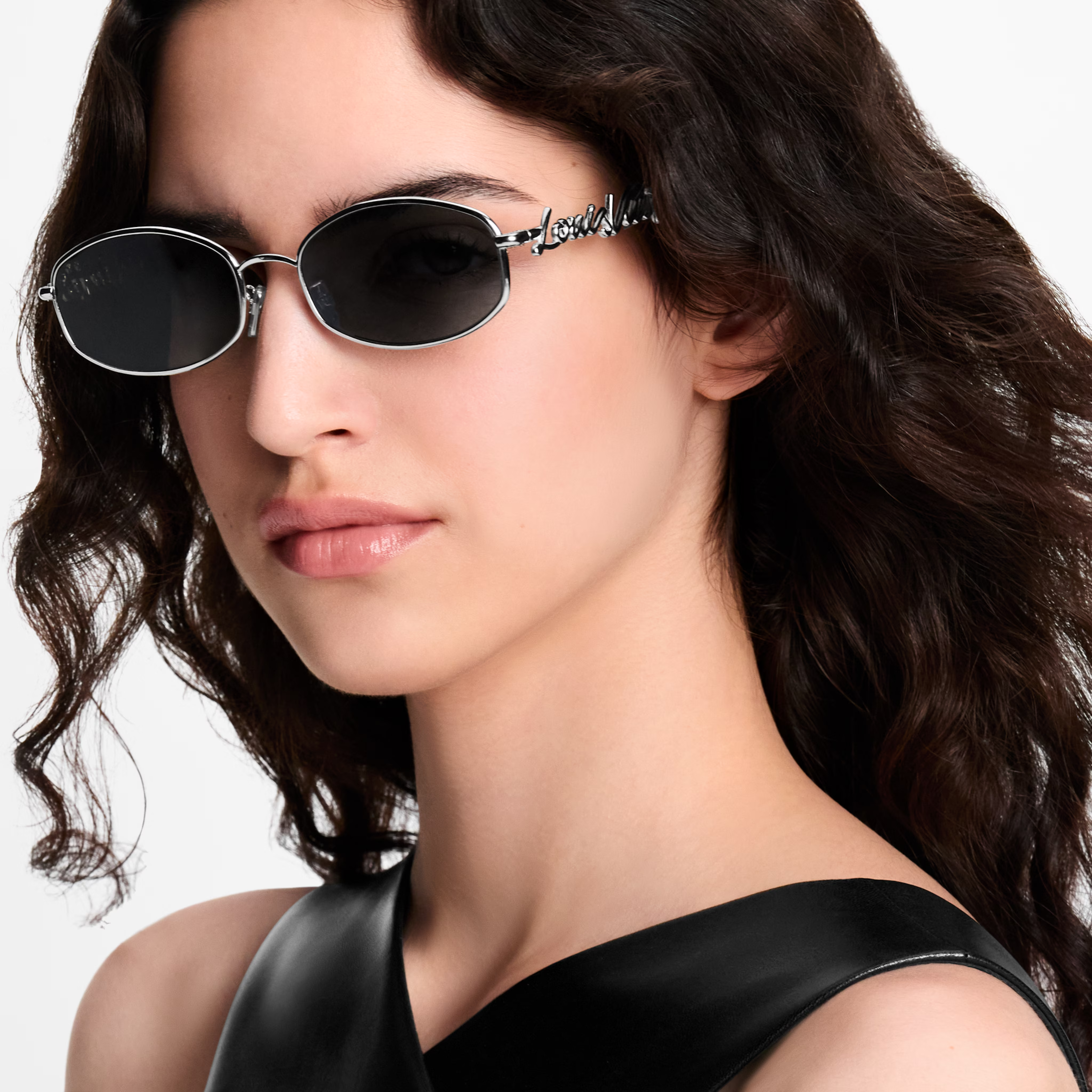 Louis Vuitton Women Round Frame Silver Sunglasses
