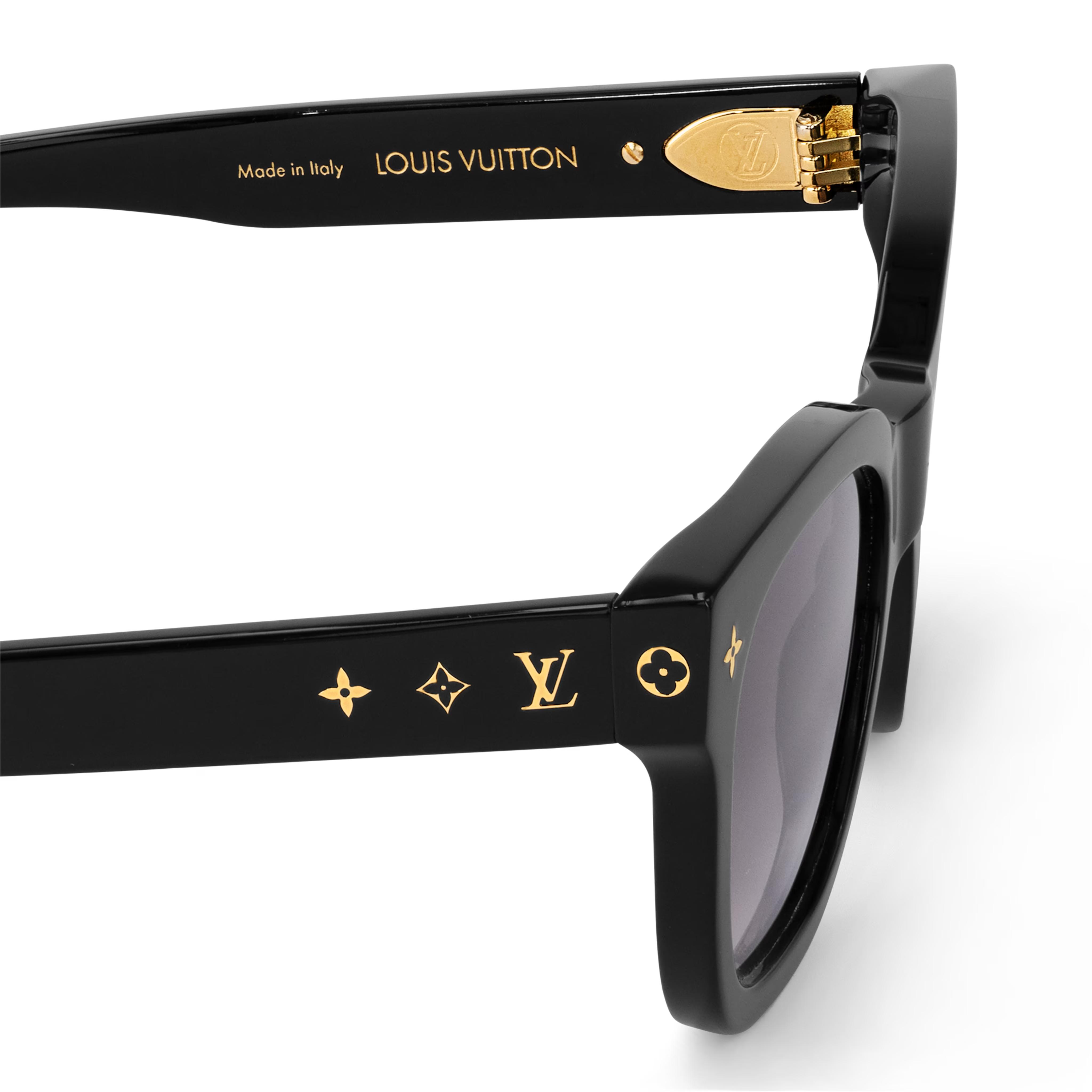 Louis Vuitton Women Square Frame Ash Black Sunglasses