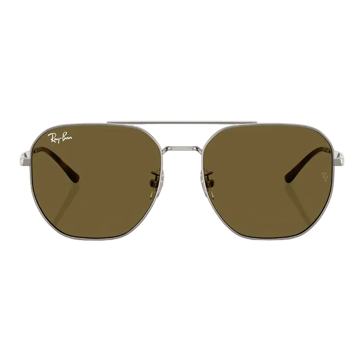 Ray Ban Men Irregular Frame Old Silver Sunglasses