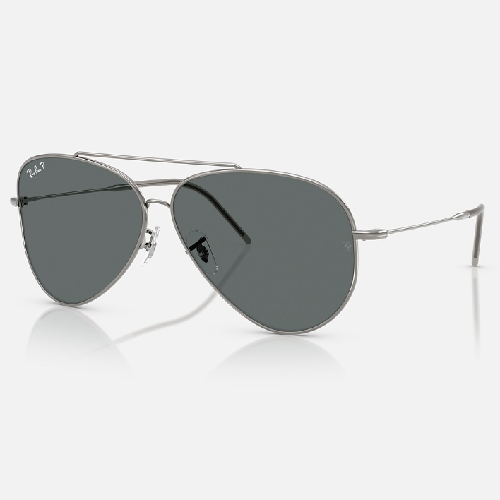 Ray Ban Men Pilot Frame Cloudy Silver Sunglasses