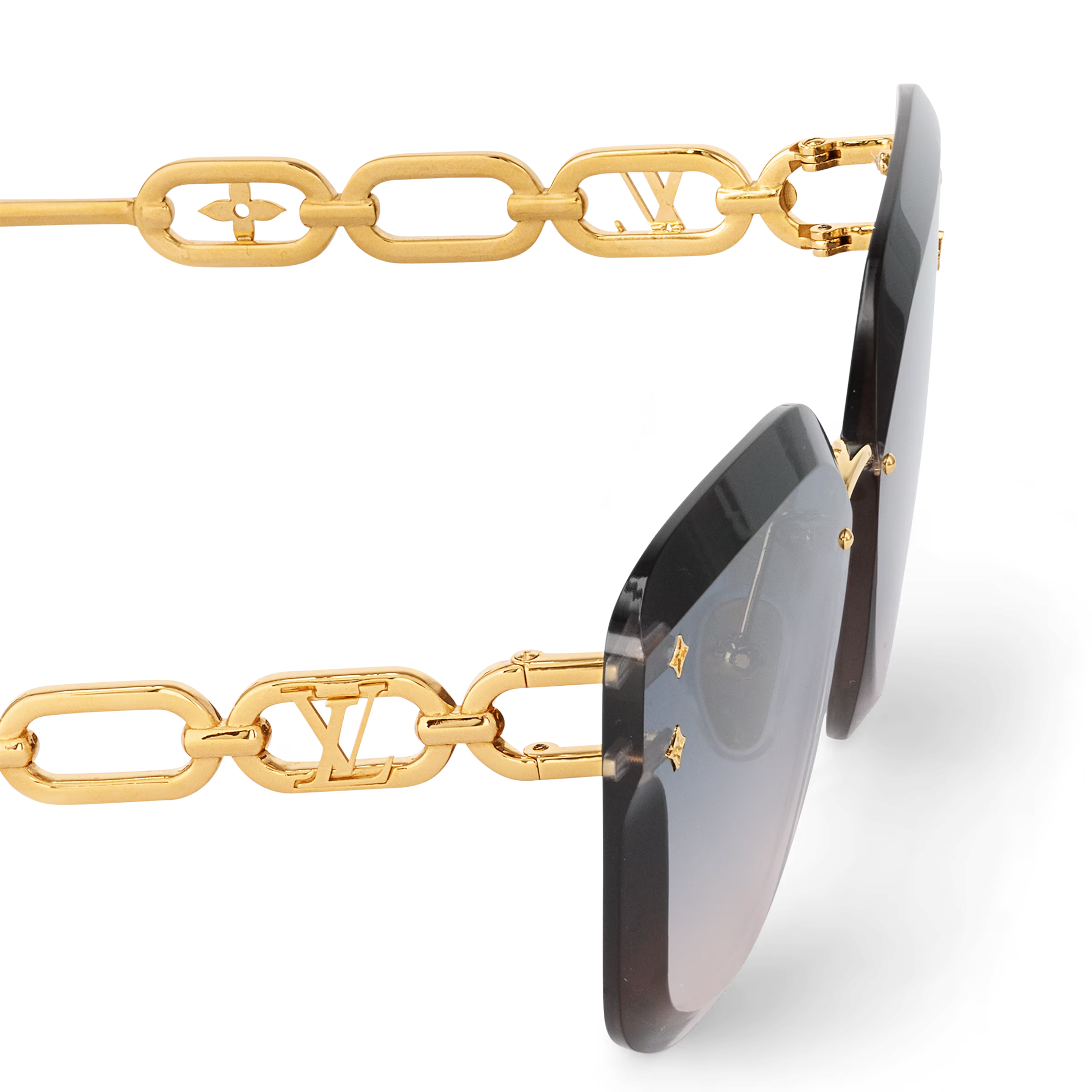 Louis Vuitton Women Cat Eye Frame Royal Gold Sunglasses