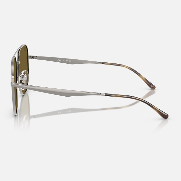 Ray Ban Men Irregular Frame Old Silver Sunglasses