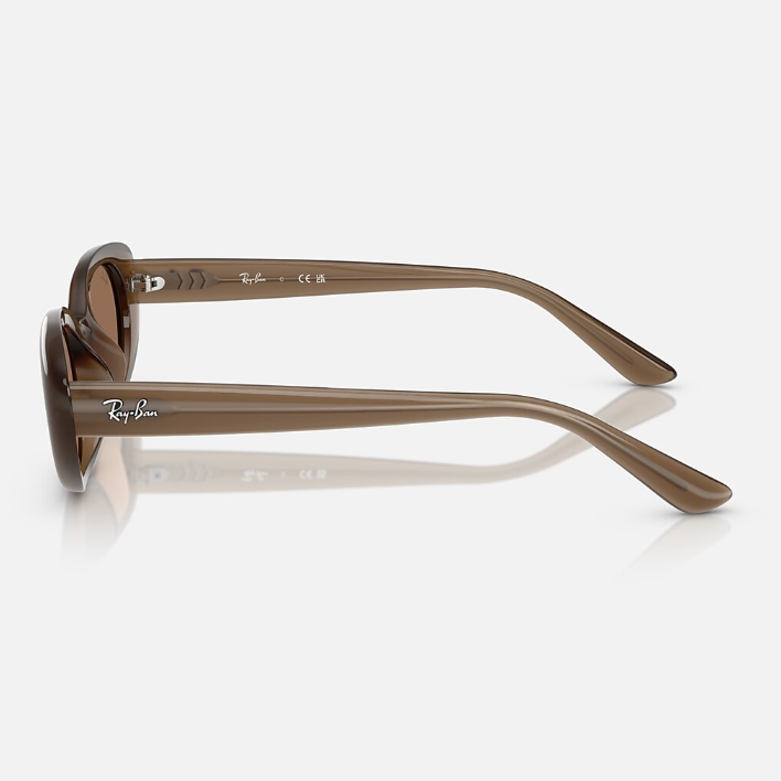 Ray Ban Women Pillow Frame Opal Brown Sunglasses