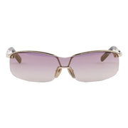 Prada Women Wraparound Frame Pale Gold Sunglasses