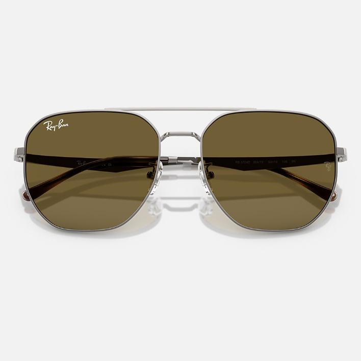 Ray Ban Men Irregular Frame Old Silver Sunglasses