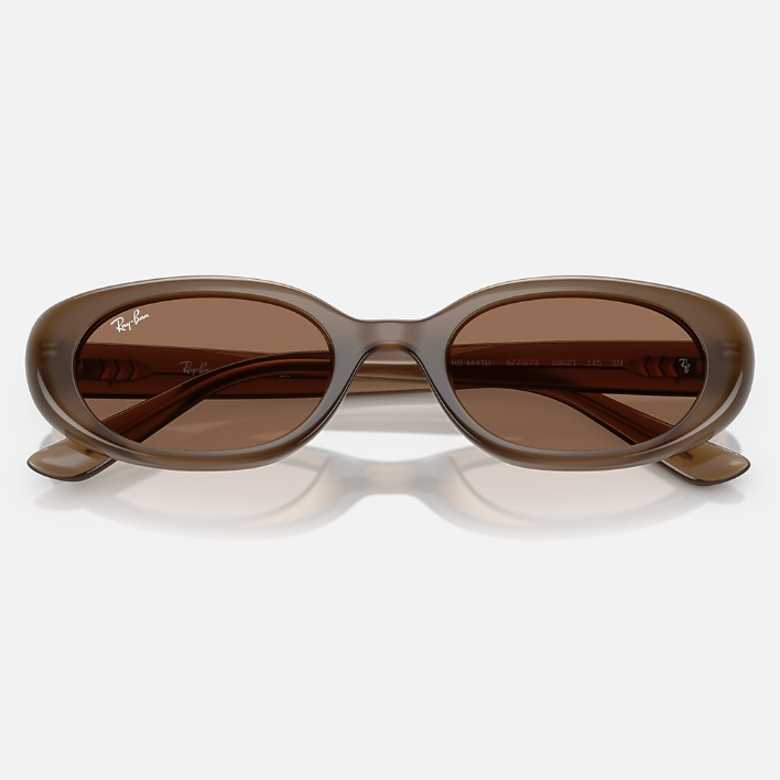 Ray Ban Women Pillow Frame Opal Brown Sunglasses