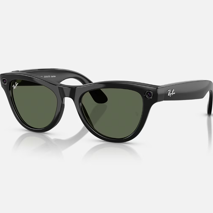 Ray Ban Men Cat Eye Frame Ink Black Sunglasses