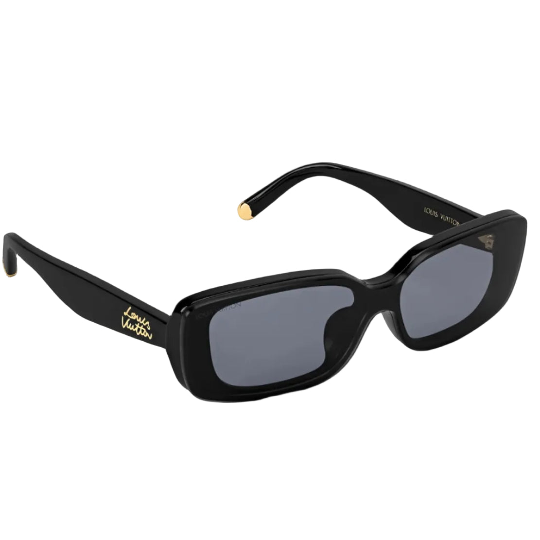 Louis Vuitton Women Rectangle Frame Coil Black Sunglasses