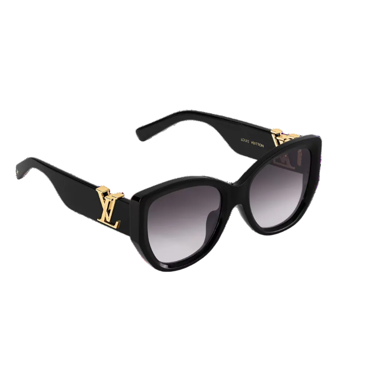 Louis Vuitton Women Cat Eye Frame Raven Black Sunglasses