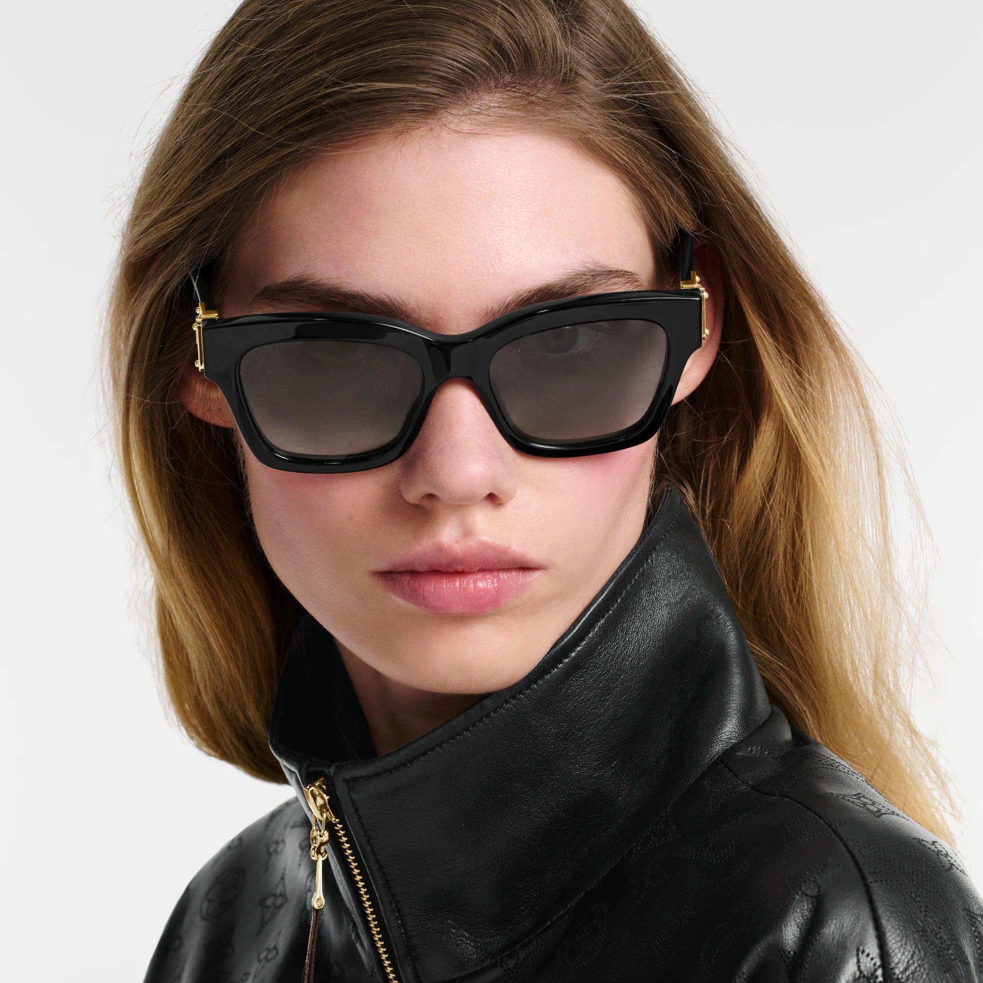 Louis Vuitton Women Square Frame Ebony Sunglasses