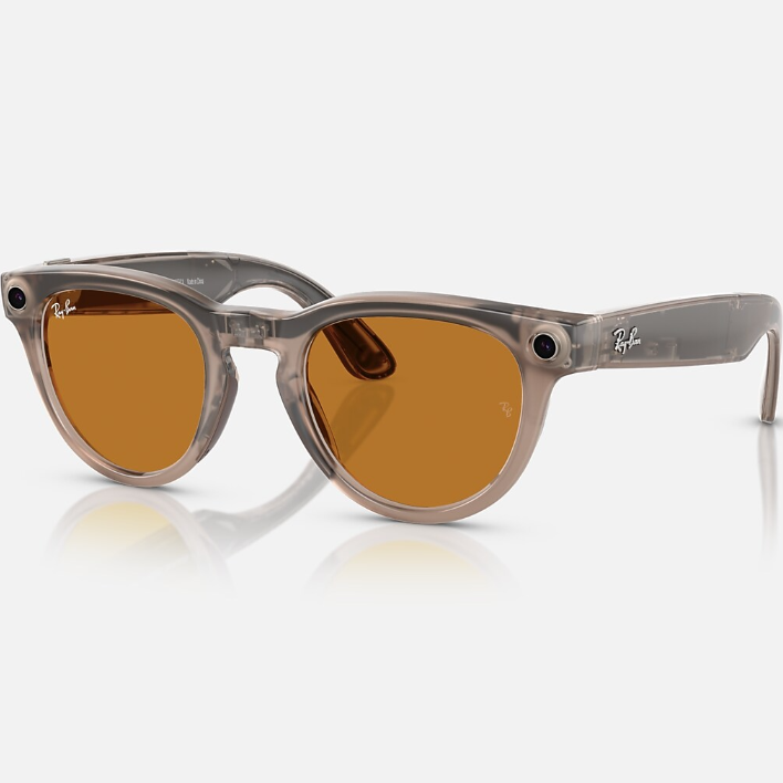 Ray Ban Women Phantos Frame Shiny Warm Stone Sunglasses