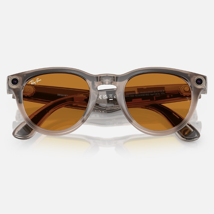 Ray Ban Women Phantos Frame Shiny Warm Stone Sunglasses