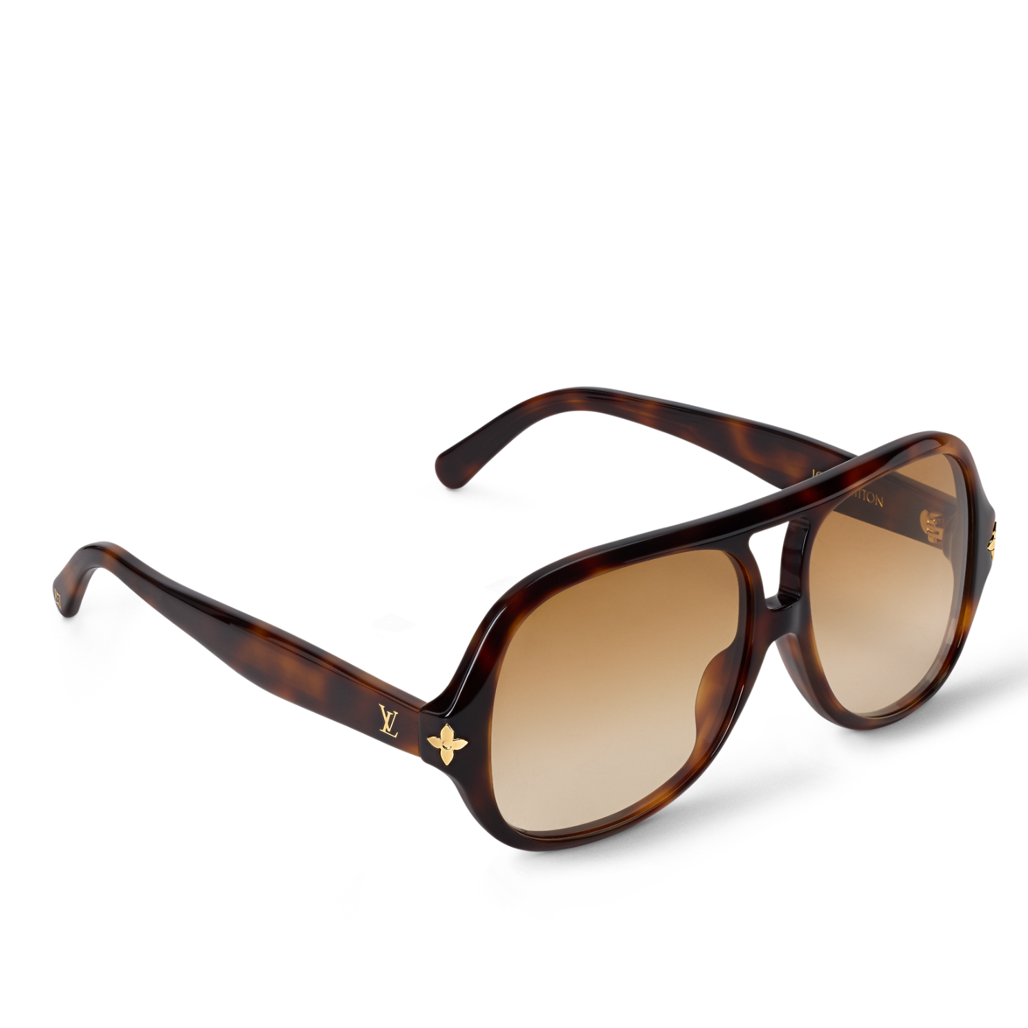 Louis Vuitton Women Pilot Frame Oak Brown Sunglasses