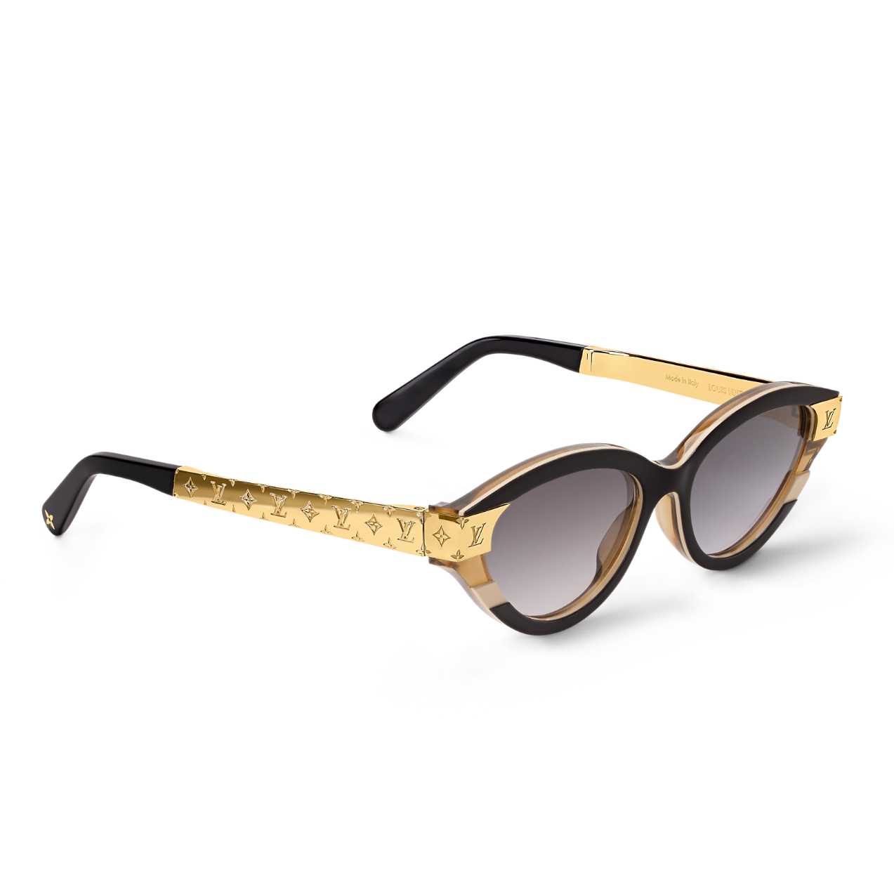 Louis Vuitton Women Cat-Eye Frame Coil black Sunglasses
