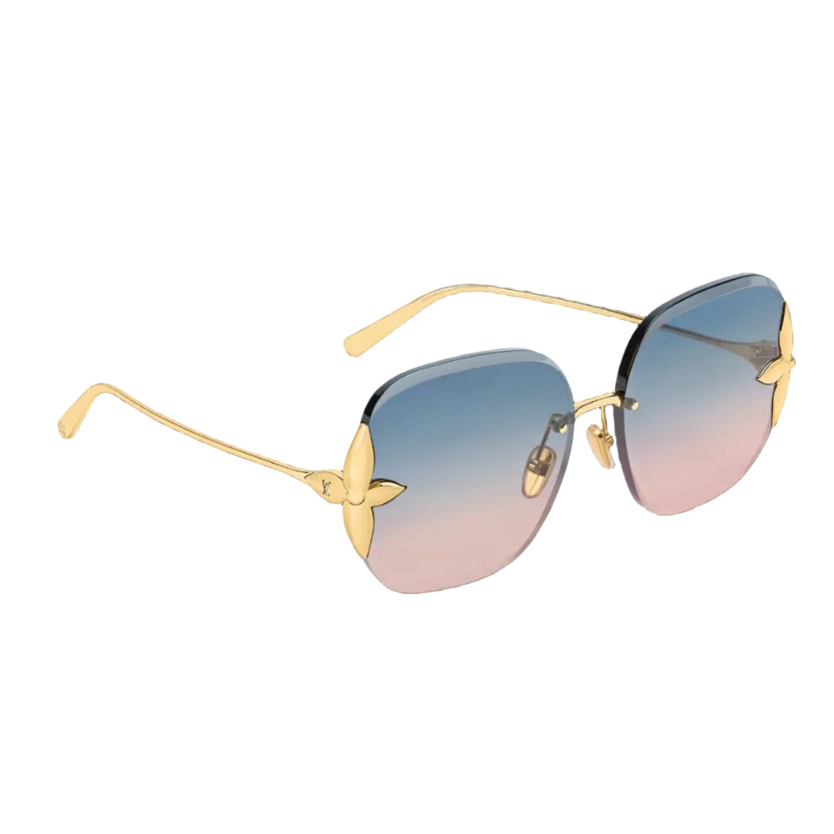 Louis Vuitton Women Square Frame Royal Gold Sunglasses