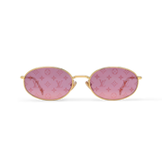 Louis Vuitton Women Oval Frame Gold Sunglasses