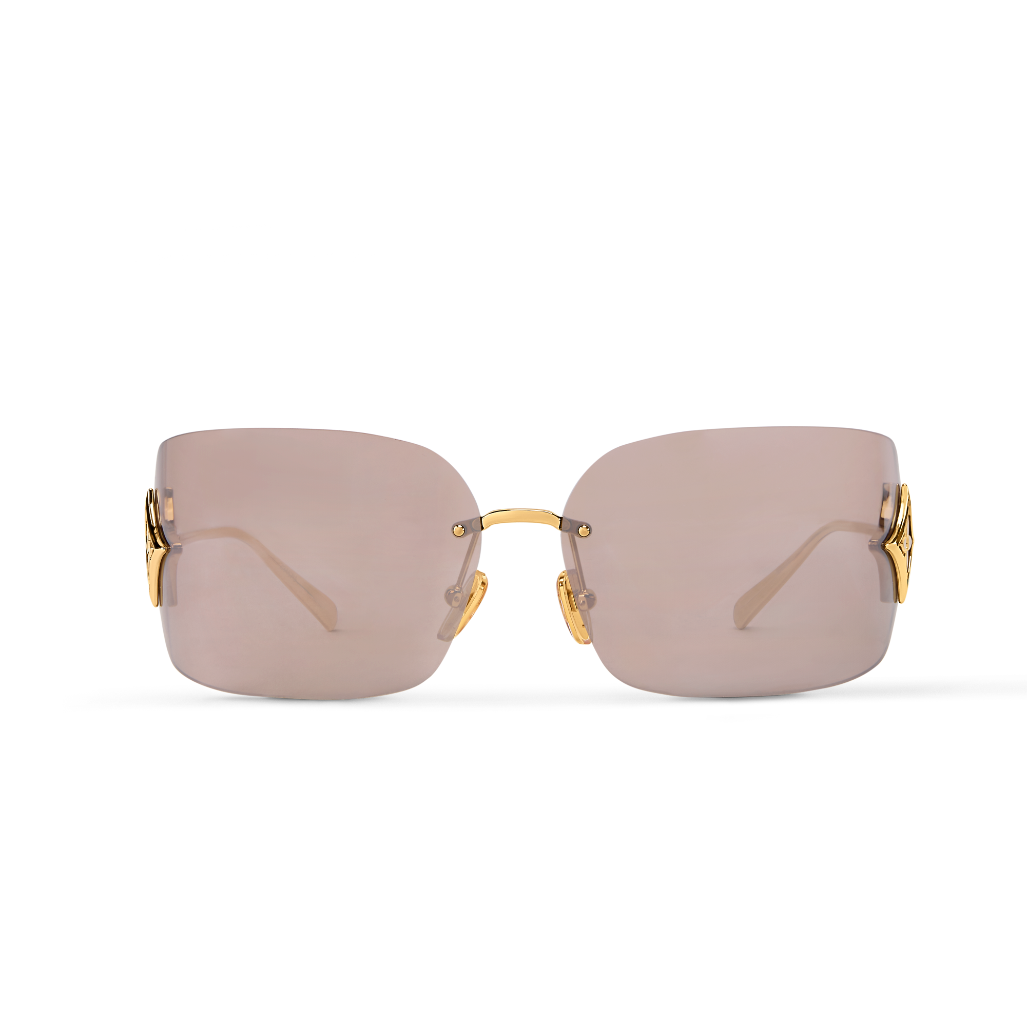 Louis Vuitton Women Rimless Frame Gold Sunglasses