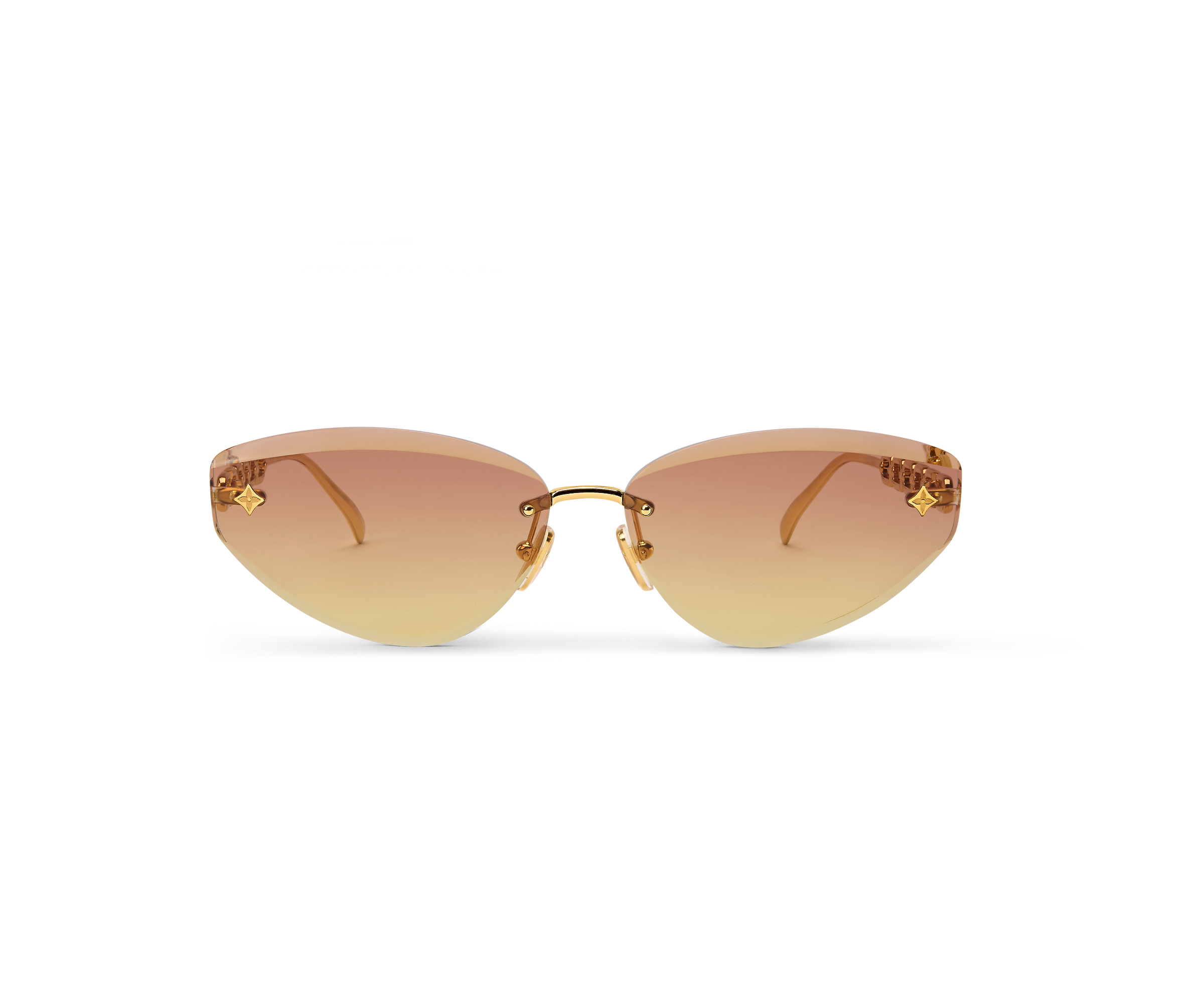 Louis Vuitton Women Cat Eye Frame Gold Sunglasses