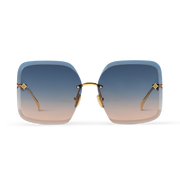 Louis Vuitton Women Square Frame Rich Gold Sunglasses