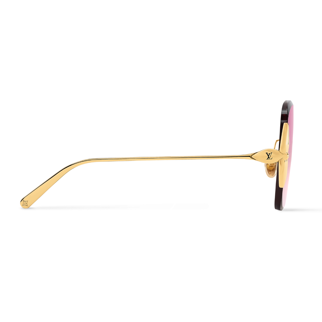 Louis Vuitton Women Square Frame Pale Gold Sunglasses