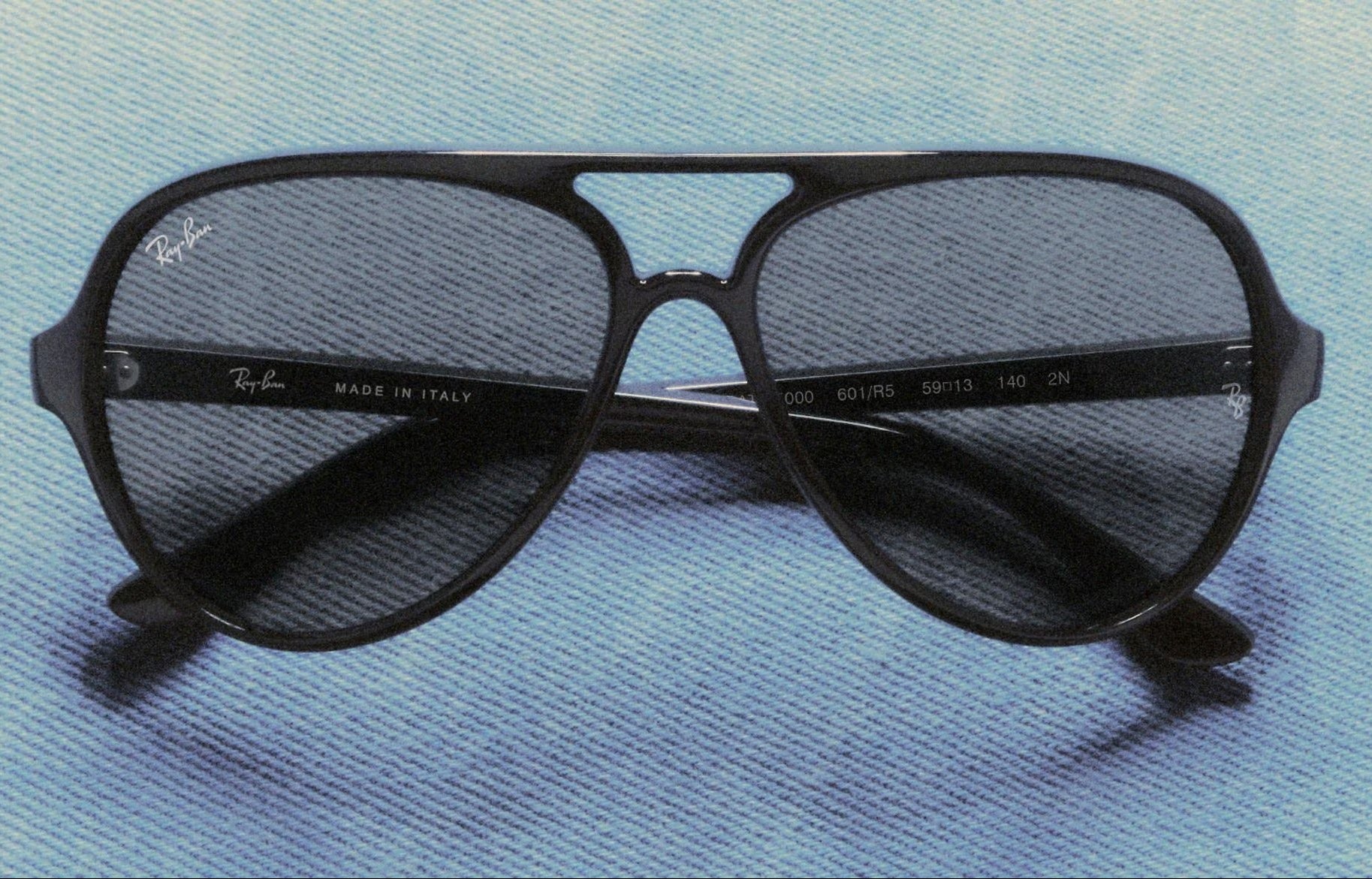 Ray Ban Women Pilot Frame Polished Black Sunglasses