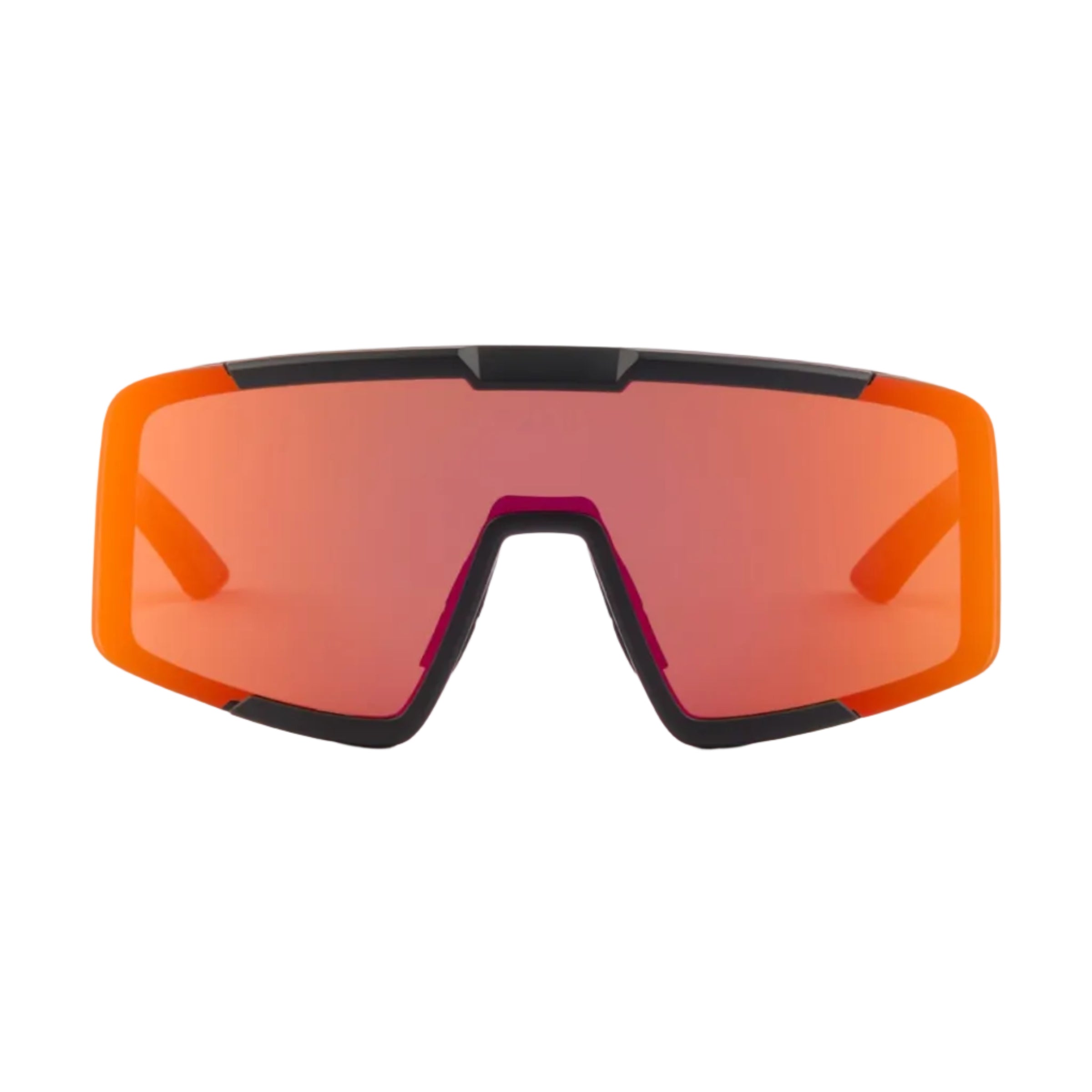 Prada Men Mask Frame Opaque Black Sunglasses