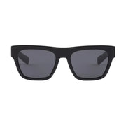 Prada Men Square Frame Shiny Matte Black Sunglasses