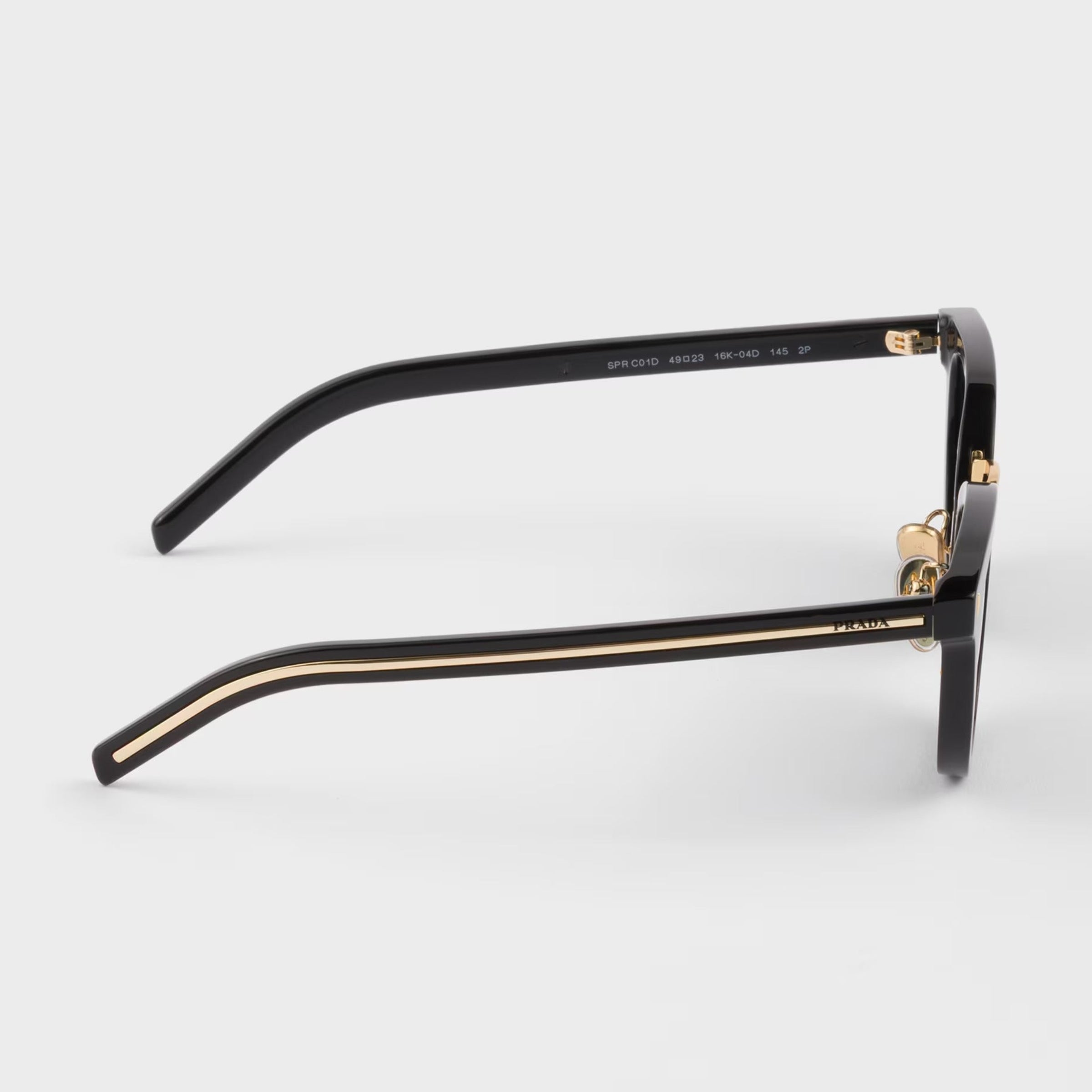 Prada Men Pantos Frame Deep Black Sunglasses