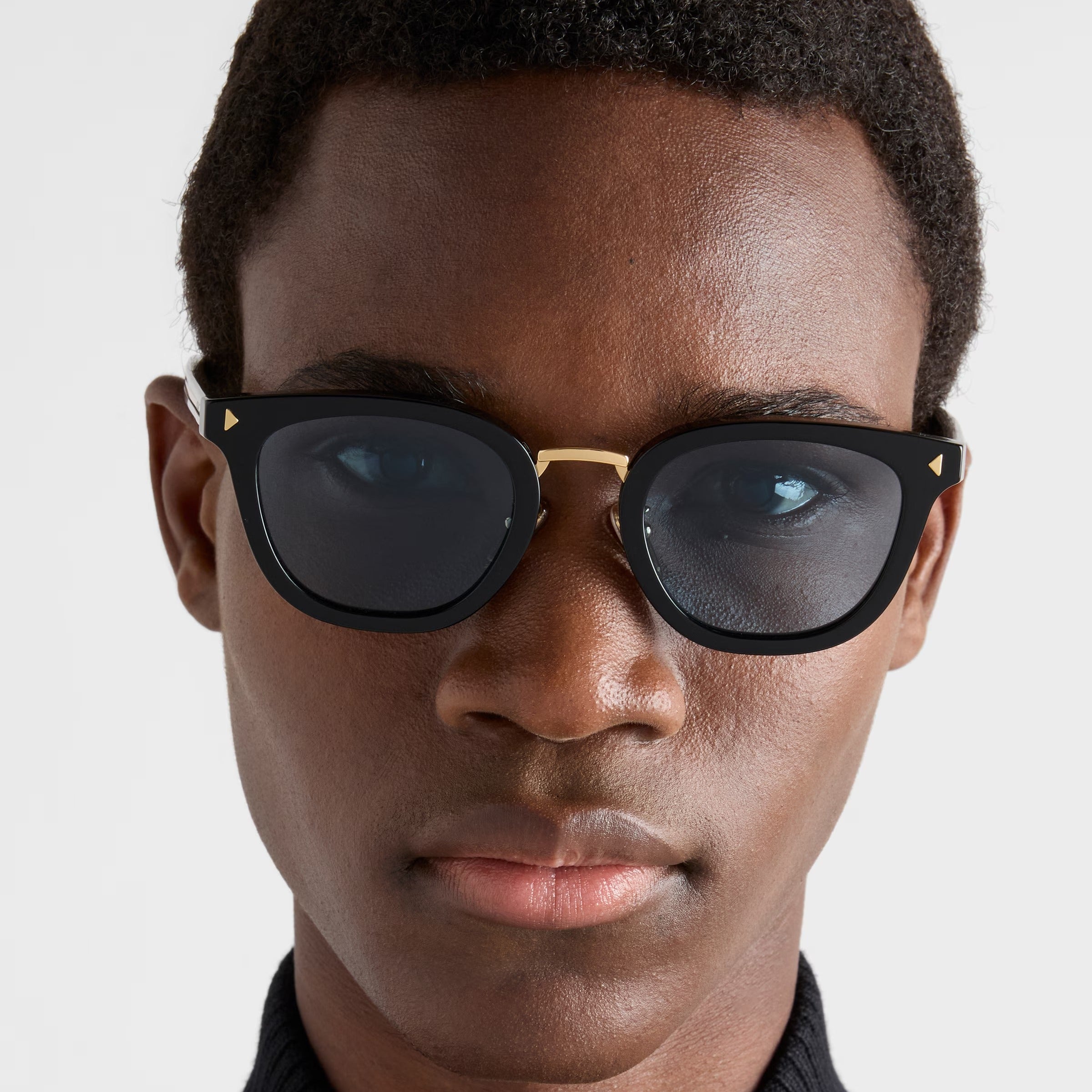 Prada Men Pantos Frame Deep Black Sunglasses