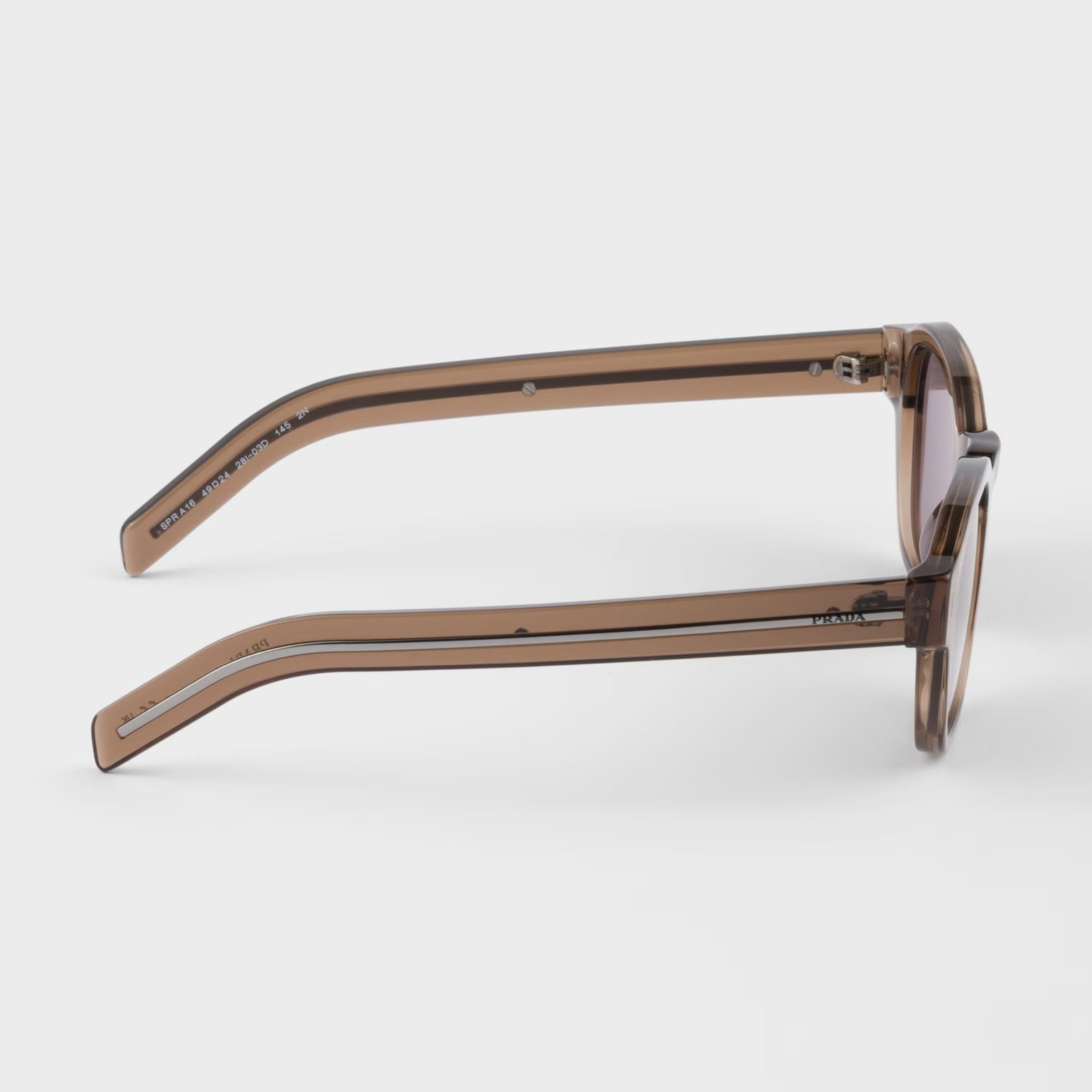 Prada Men Pantos Frame Transparent Clay Sunglasses