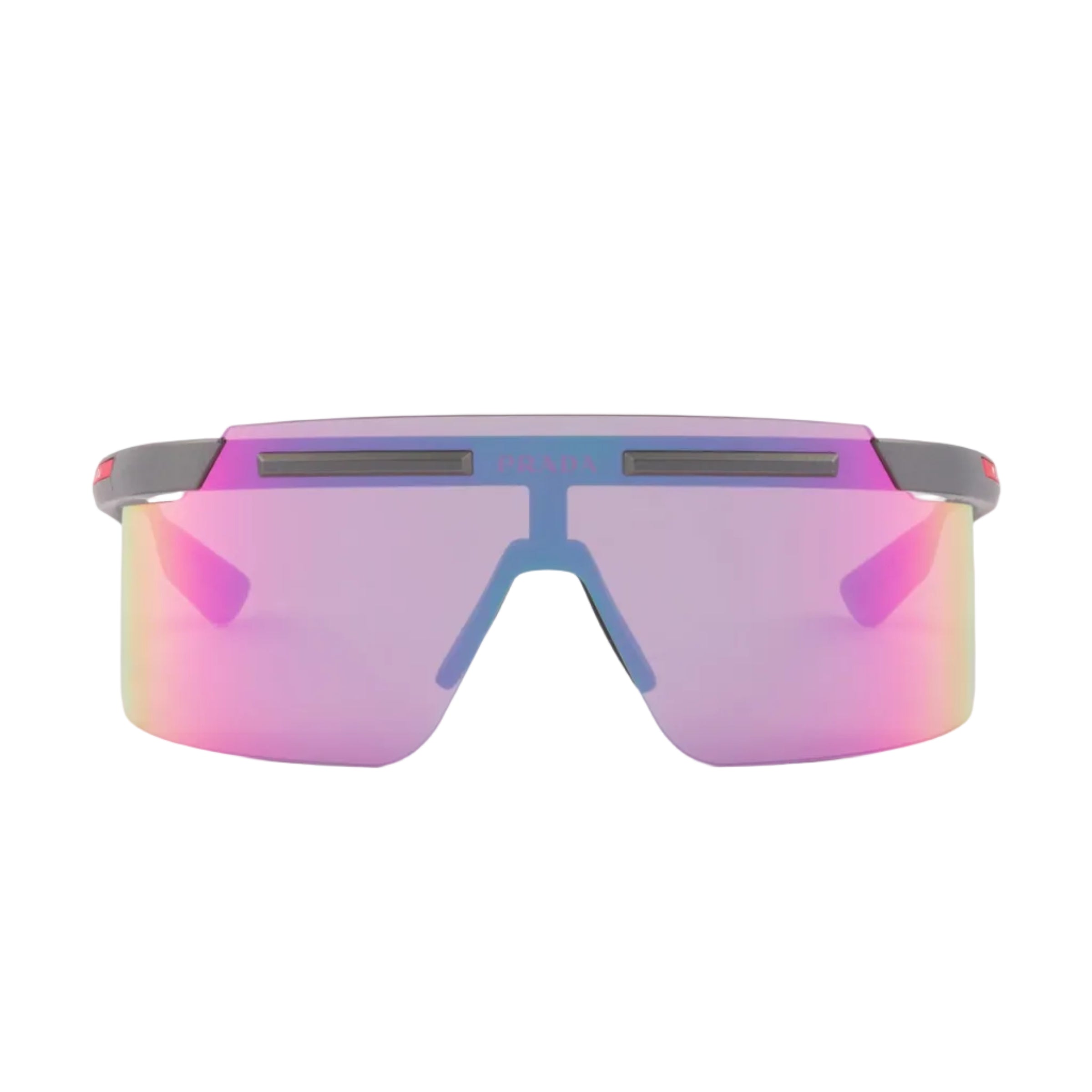 Prada Men Rimless Frame Grey Sunglasses