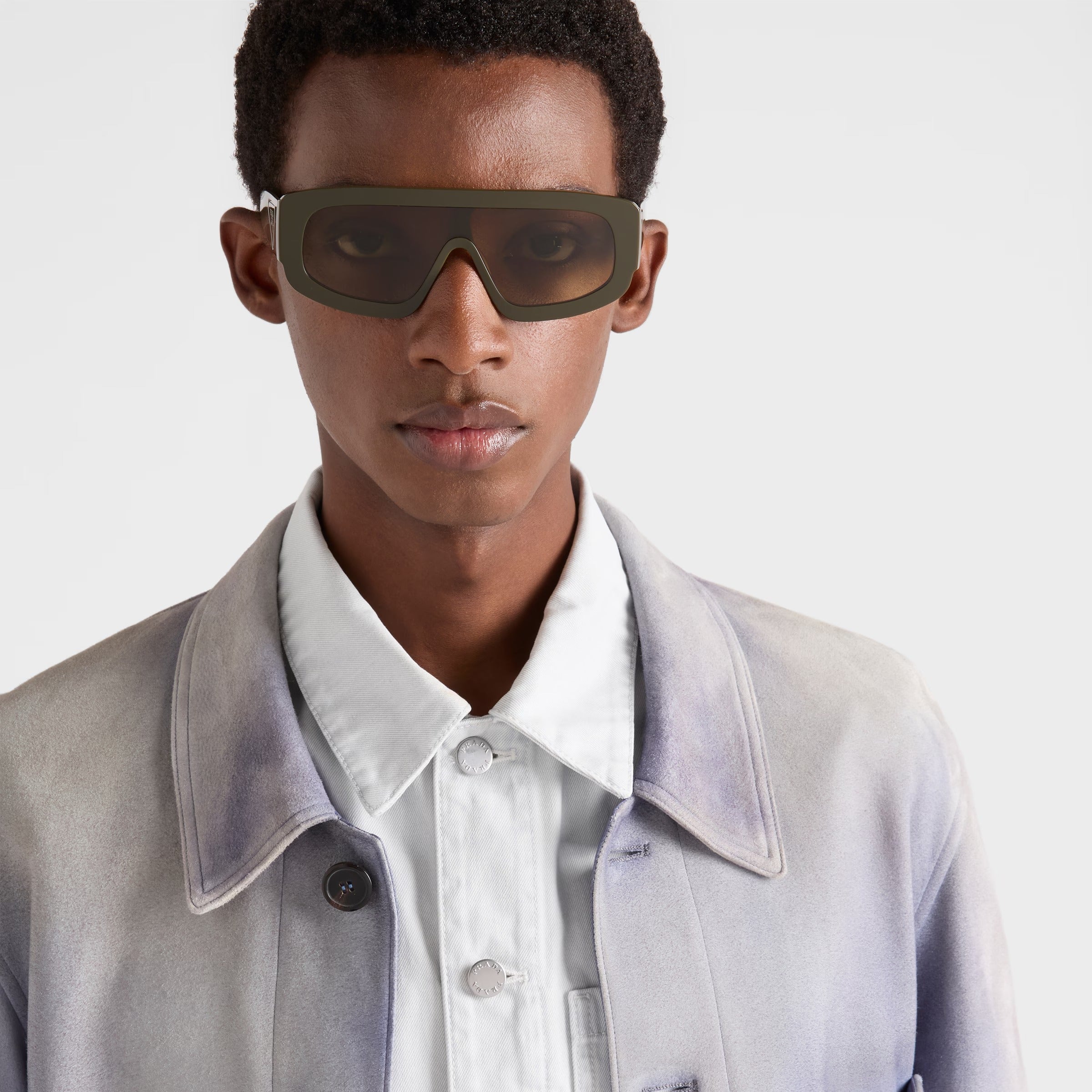 Prada Men Mask Frame Laurel Green Sunglasses