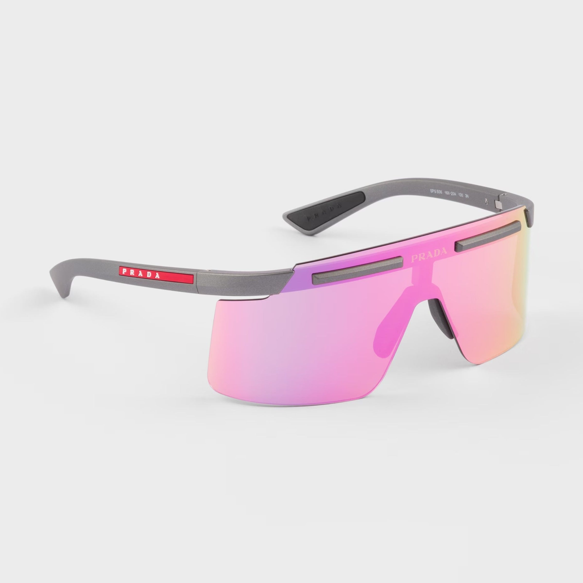 Prada Men Rimless Frame Grey Sunglasses