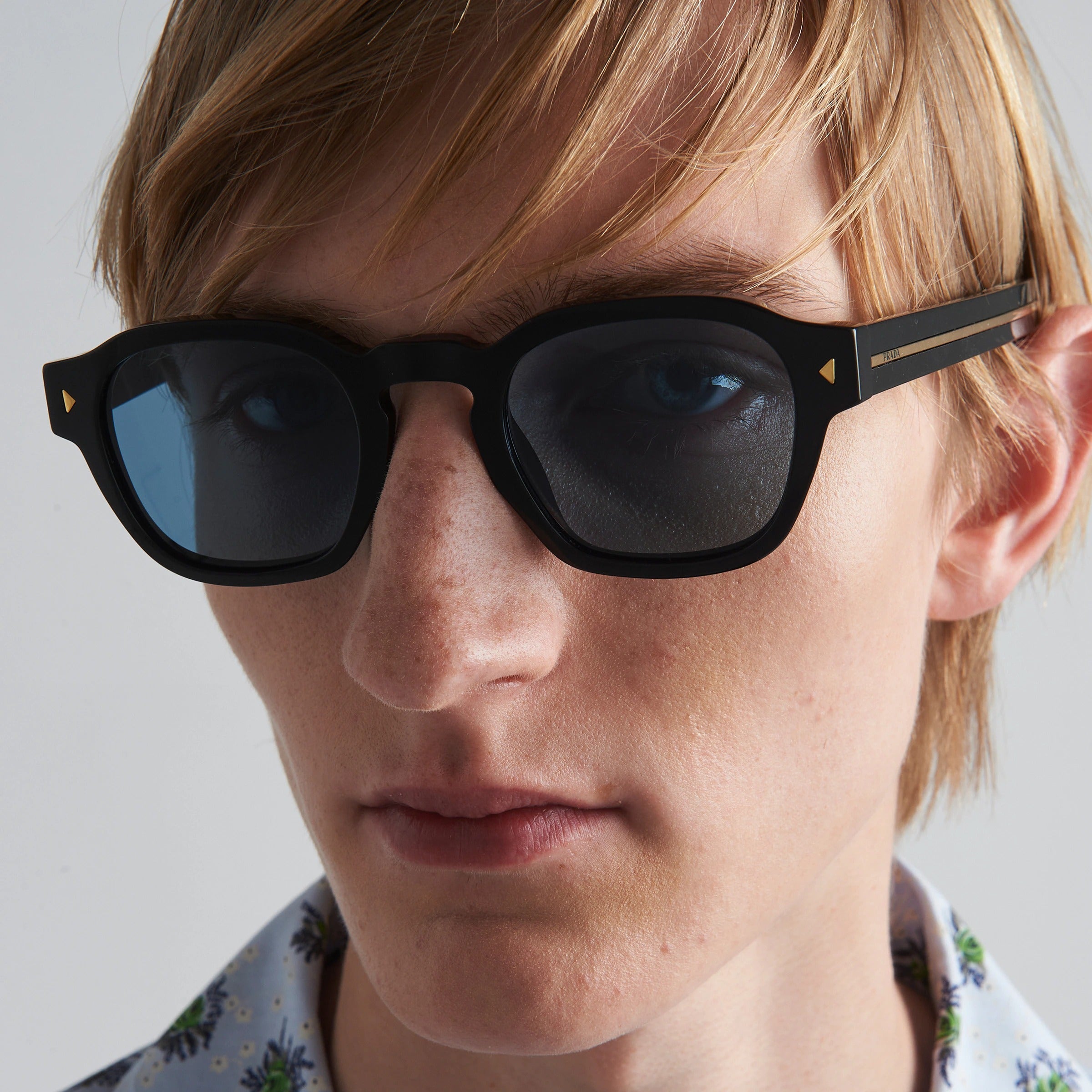 Prada Men Pantos Frame Dusty Black Sunglasses