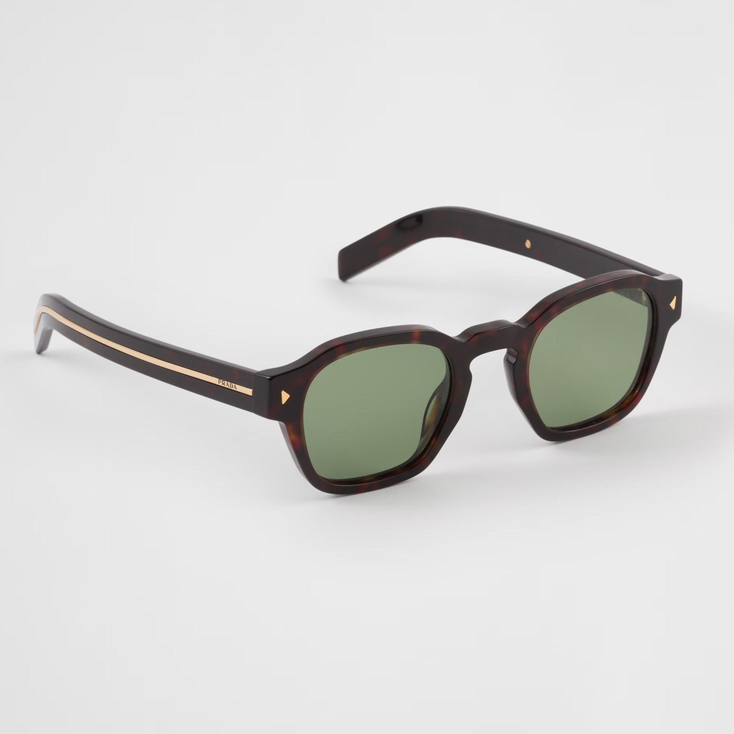 Prada Men Pantos Frame Shiny Briarwood Tortoiseshell Sunglasses