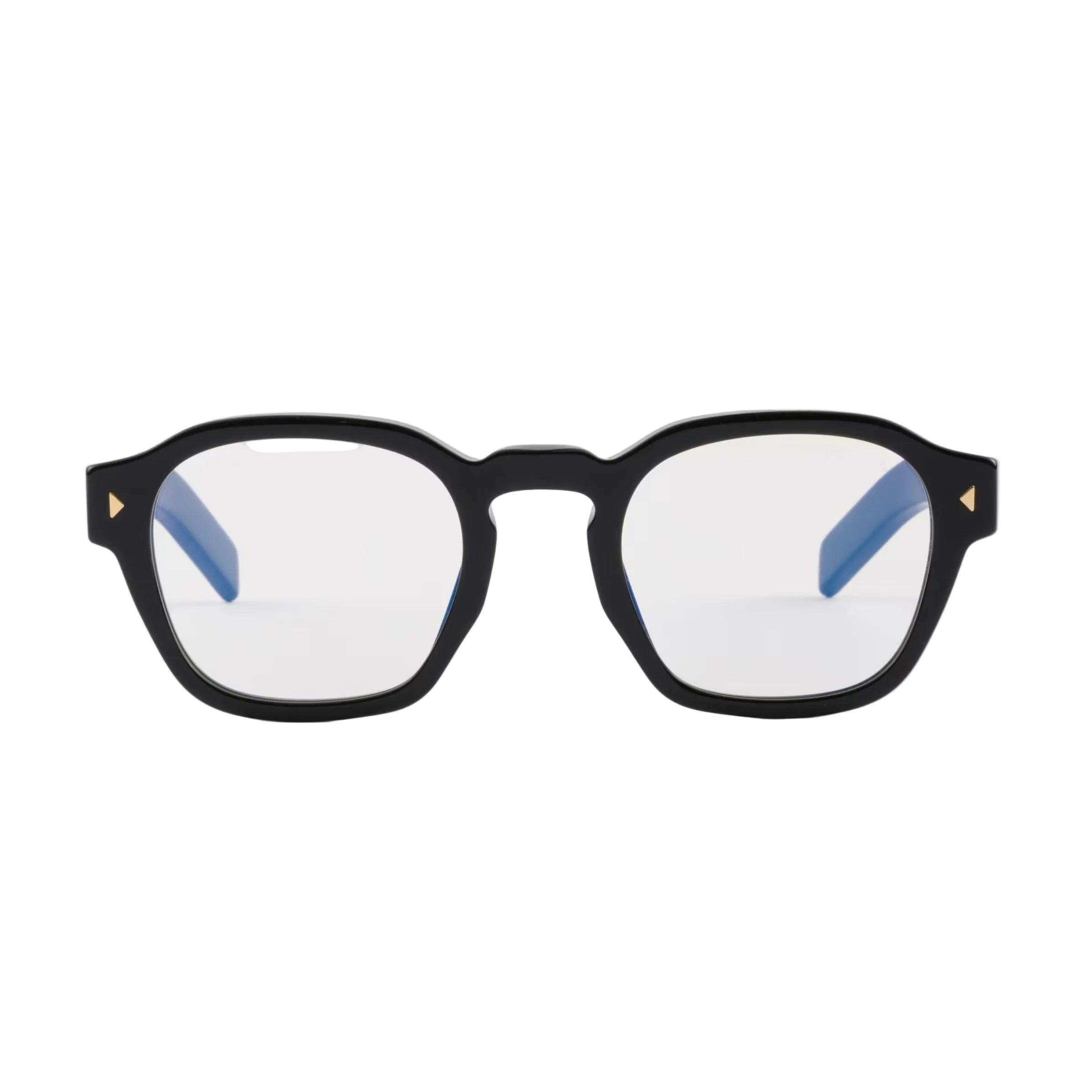Prada Men Pantos Frame Shiny Matte Black Sunglasses