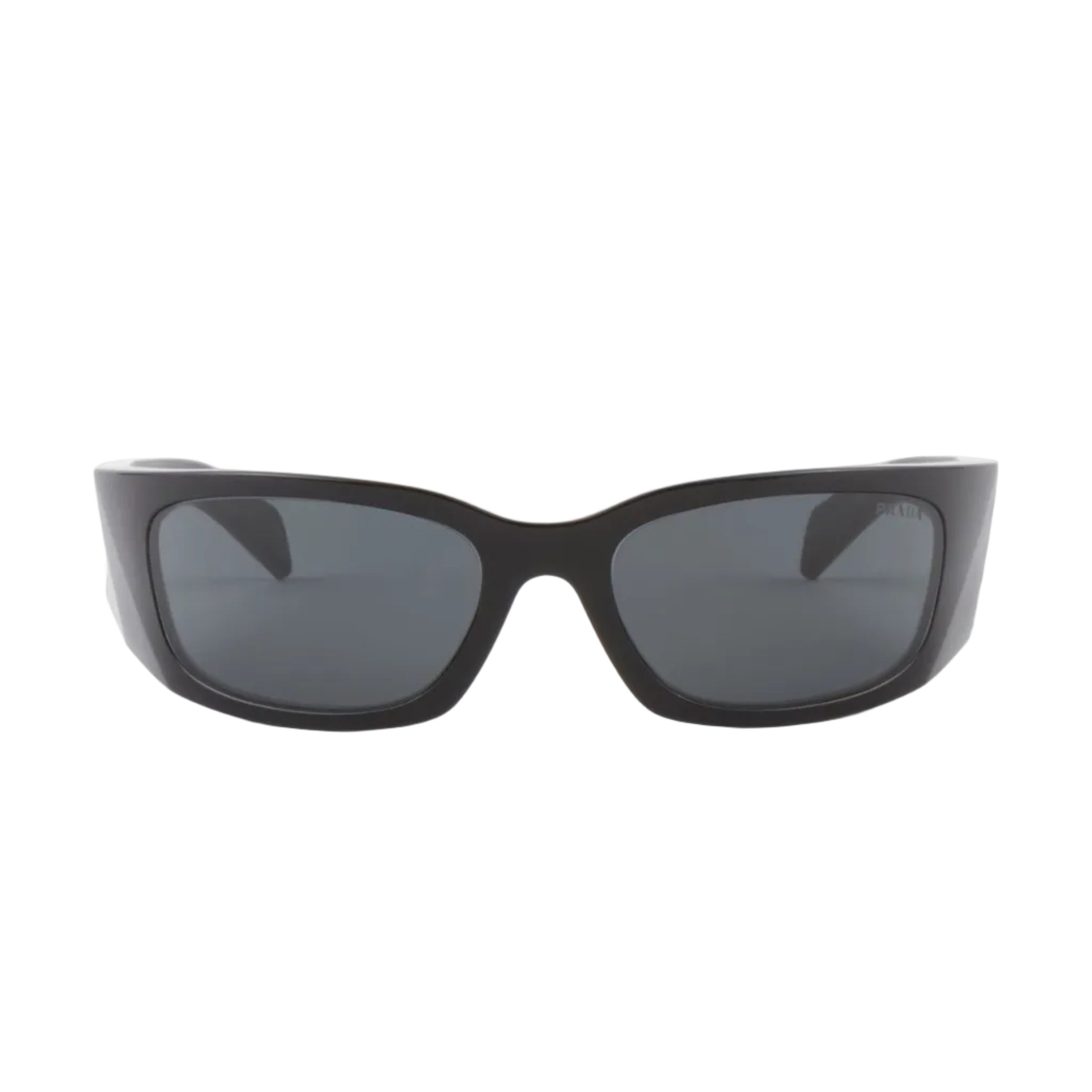 Prada Men Geometric Frame Dusty Black Sunglasses