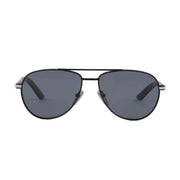 Prada Men Aviator Frame Opaque Black Sunglasses