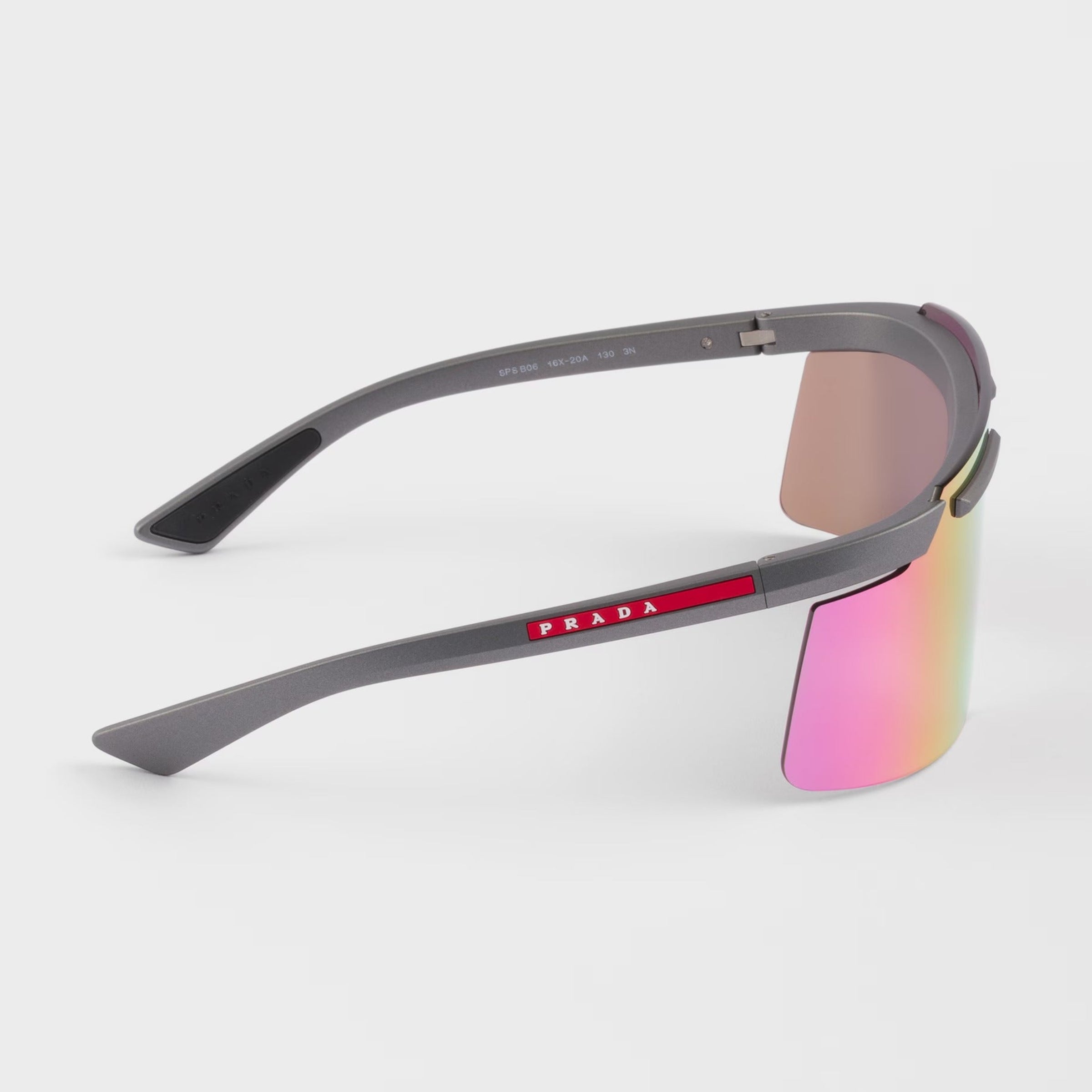 Prada Men Rimless Frame Grey Sunglasses