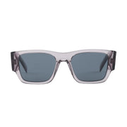 Prada Men Square Frame Transparent Asphalt Gray Sunglasses