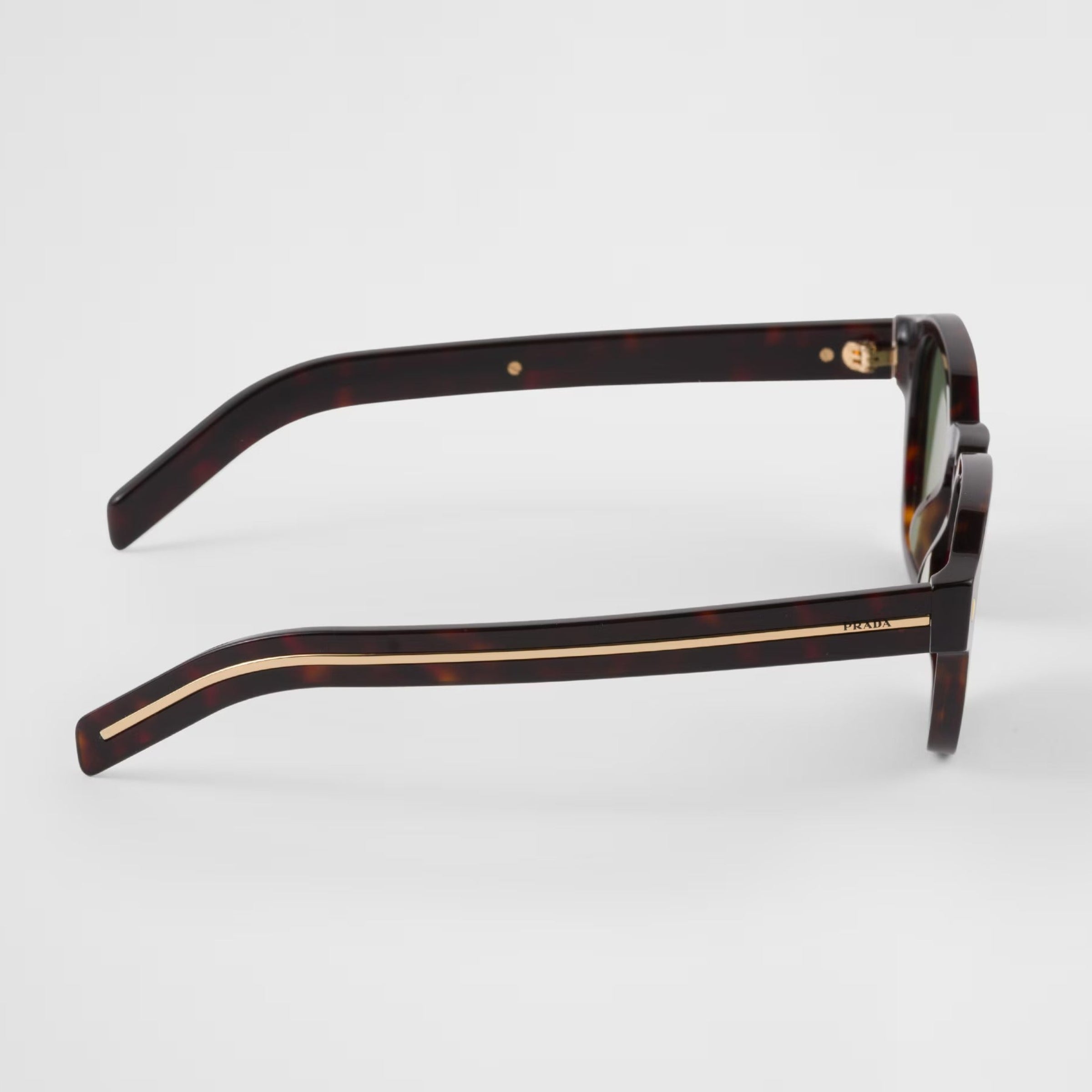 Prada Men Pantos Frame Shiny Briarwood Tortoiseshell Sunglasses