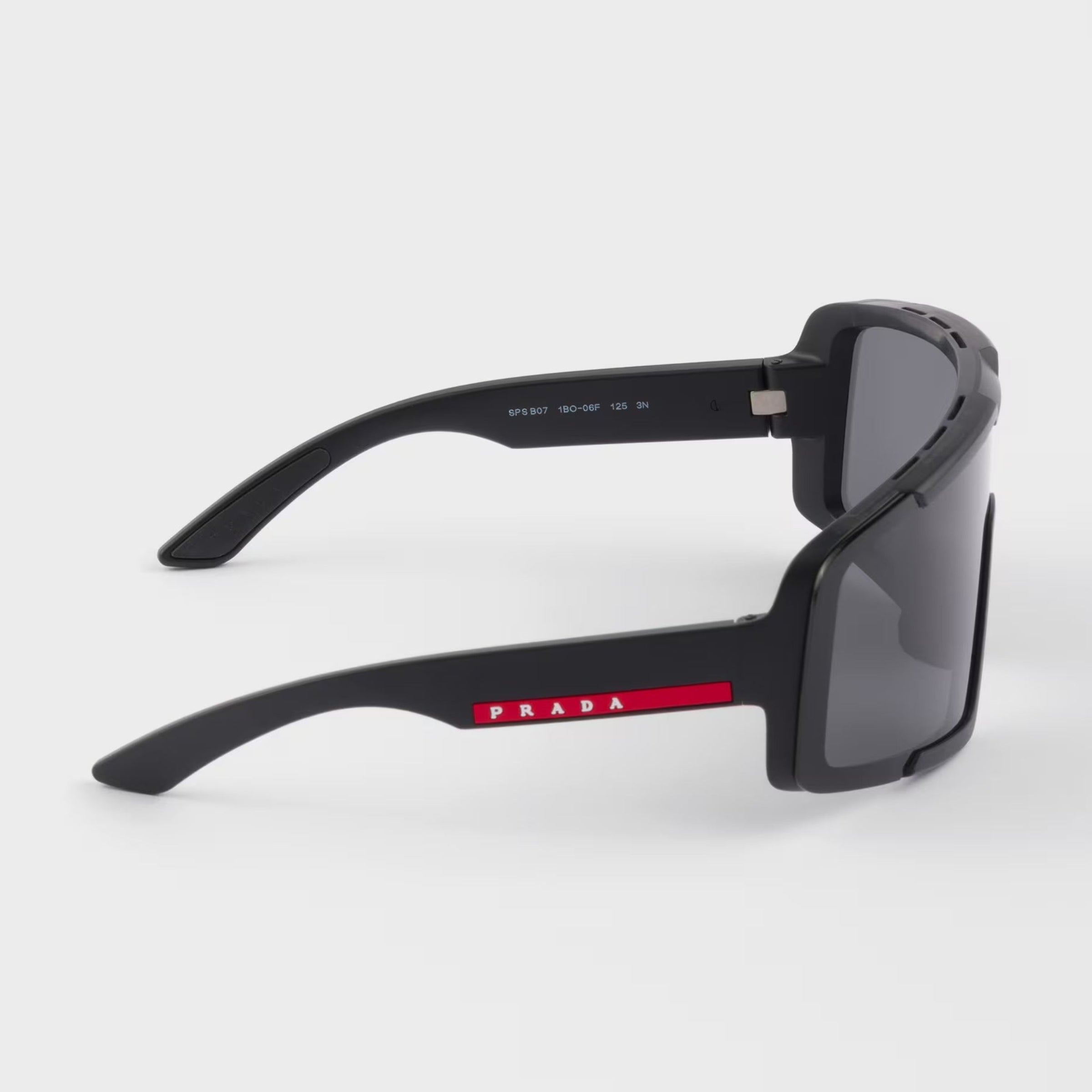 Prada Men Mask Frame Black Sunglasses