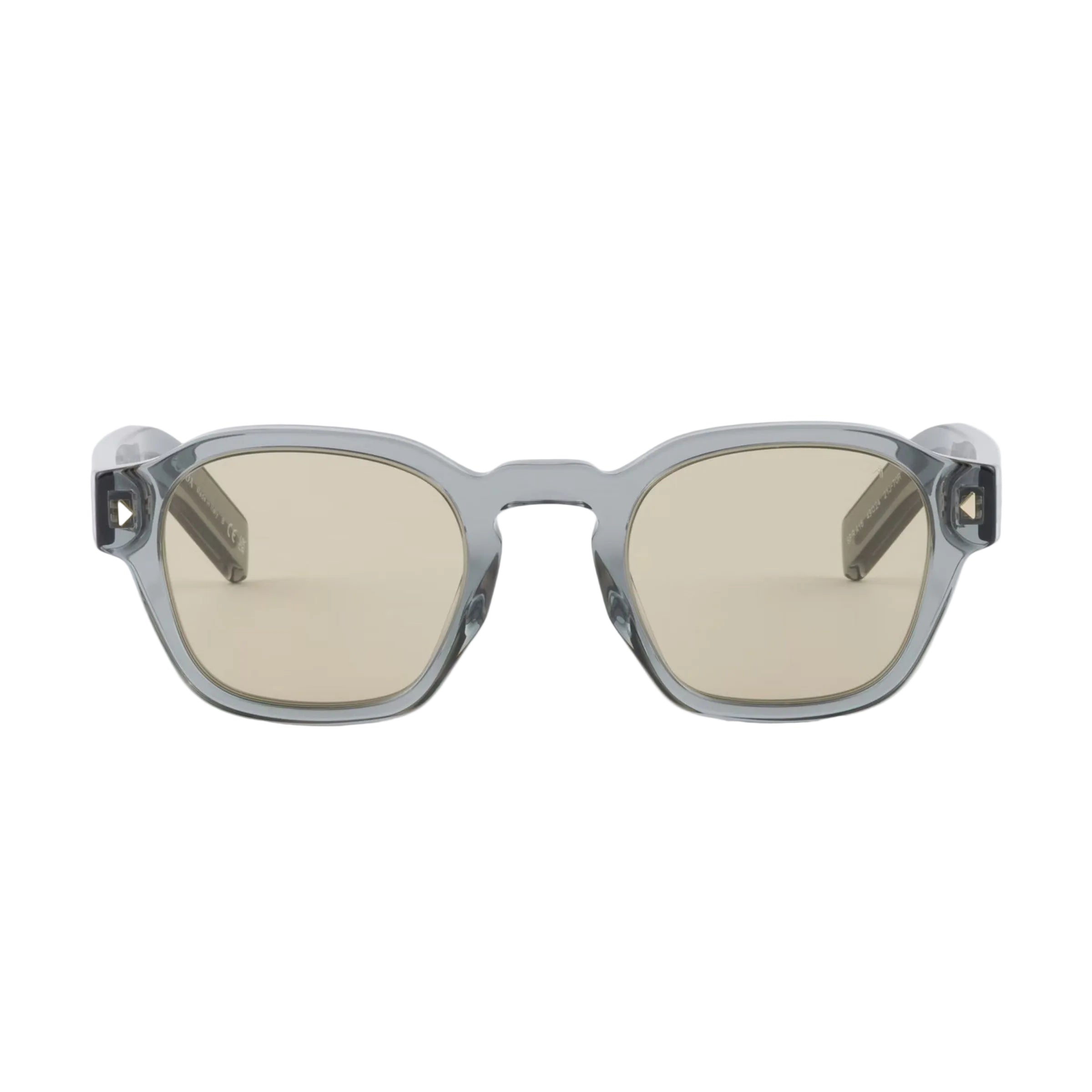 Prada Men Pantos Frame Transparent Foggy Gray Sunglasses