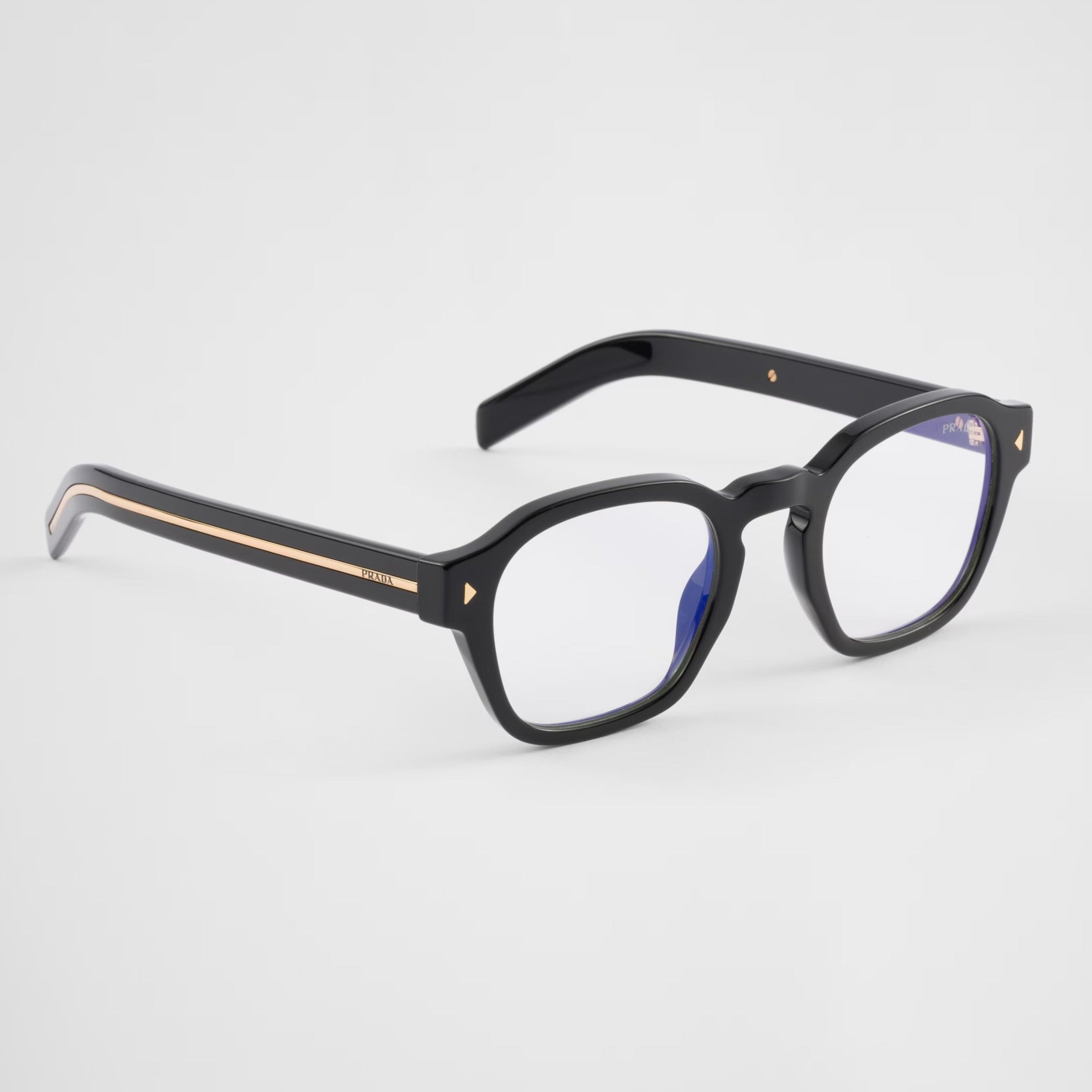Prada Men Pantos Frame Shiny Matte Black Sunglasses